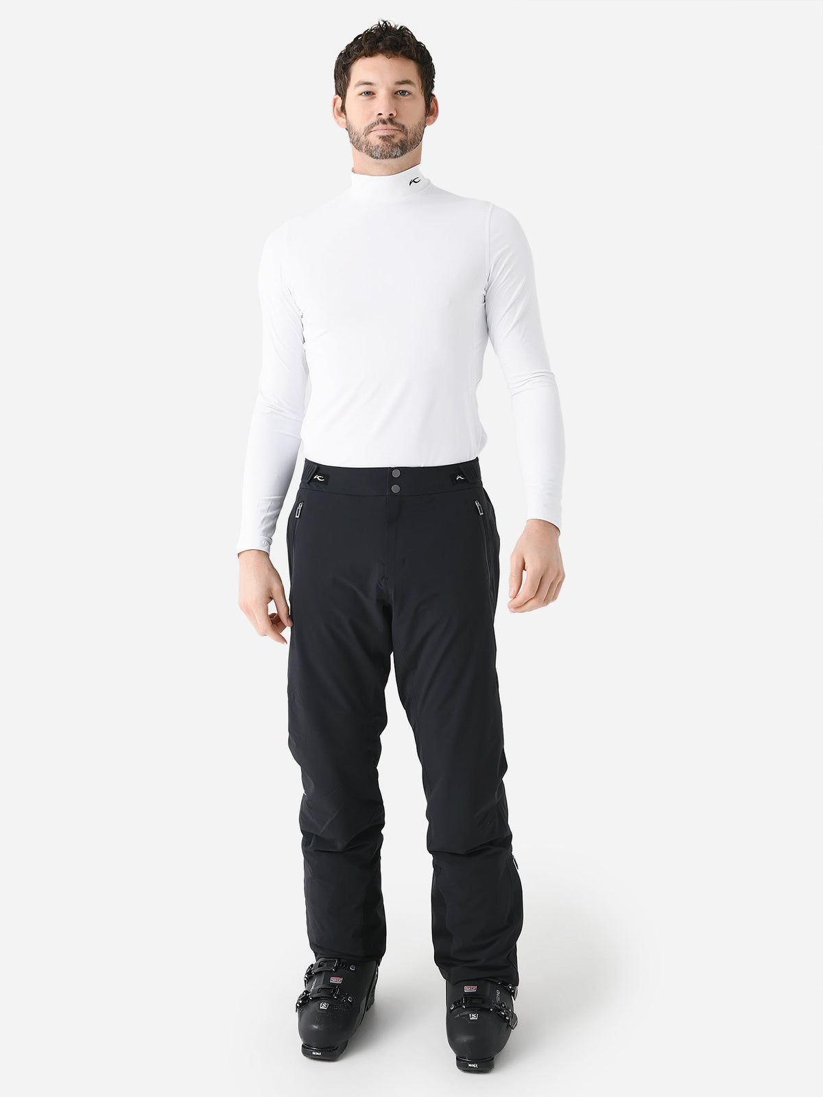 KJUS moška majica z ovratnikom Baselayer Turtle – na modelu