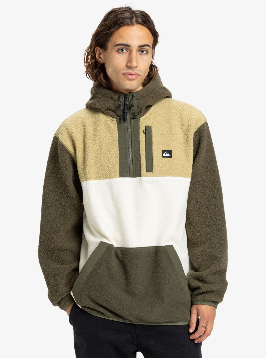 Quiksilver moška flis jopa Ocean View Mix Up Hoody – na modelu