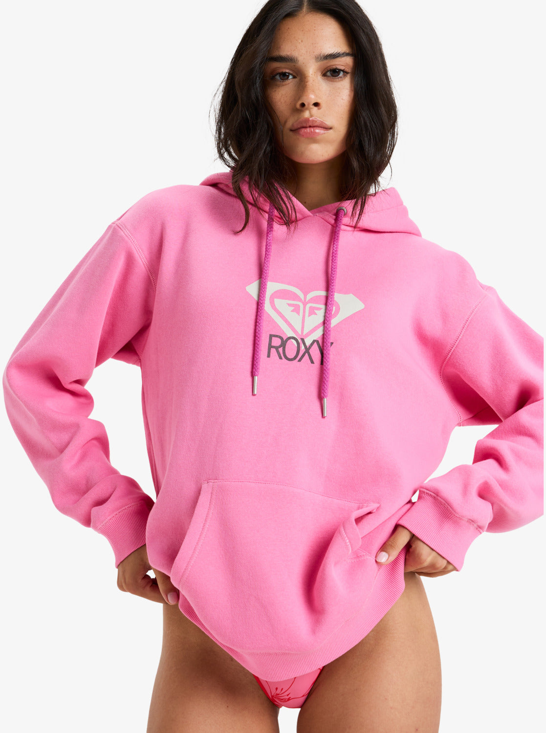 Roxy ženski pulover Surf Stoked Hoodie – na modelu